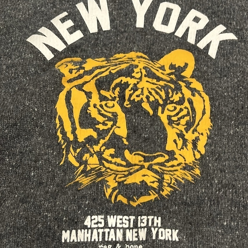 Rag & Bone Donegal Varsity Wool Crew in grey - Picture 9 of 12